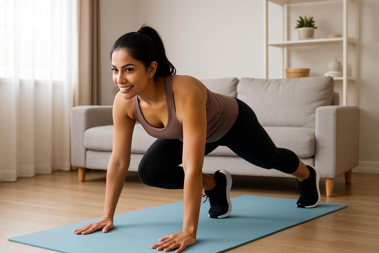 rotina de exercícios em casa sem equipamentos